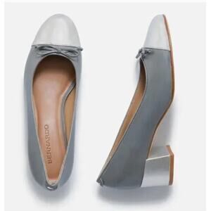 BERNARDO New Marisol Bicolor Cap-Toe Ballerina Pumps Heels // 9